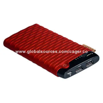 Power Bank with Polymer Batteries, 10,000mAh CapacityNew