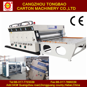 factory price semi auto 4 color printing carton box making machine