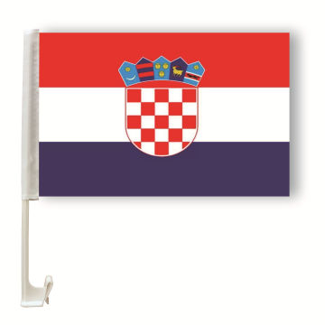 Sunshine High Quality Polyester Croatia Car Flag - Flag Holder for Promotion
