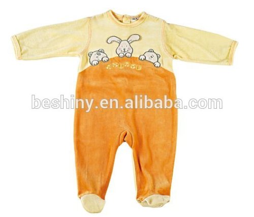 100% cotton cute embroider long sleeve baby romper baby clothes