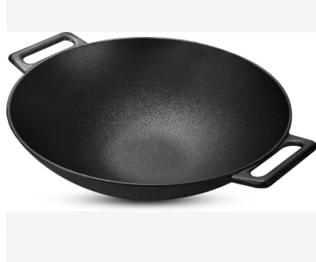 Chinese Traditional Cast Iron Wok with Double Handles