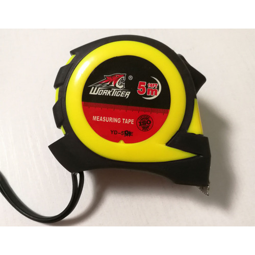 black Rubber coated measuring tape auto-stop 5m tape measure