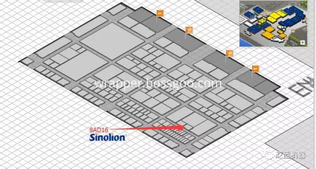 Vị trí gian hàng máy móc sinolion Sinolion Machinery booth position