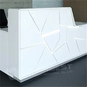 White Crack Surface Reception Counter Design