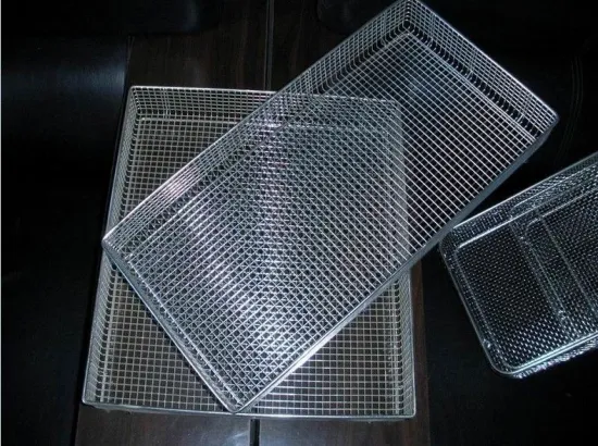 Sus304 Metal Mesh Wire Basket Twill Weave And Chrome Plated
