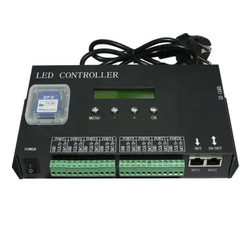 8 Ports ArtNet DMX to SPI LED Pixel Controller with SD Card Support