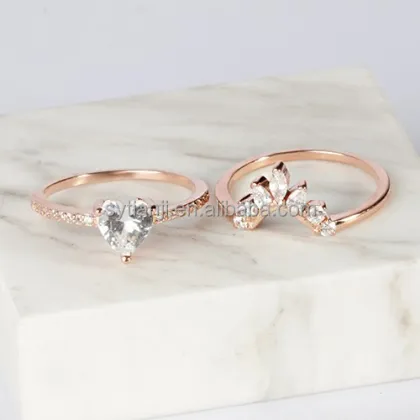 Exquisite Silver De La Virgen De Guadalupe Diamond Engagement Ring with Heart Shape and Pinky Promise Design