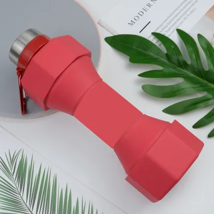 Multifunctional Collapsible Silicone Water Bottle Outdoor Sports Gym Food Grade Silicone Collapsible Water Bottle