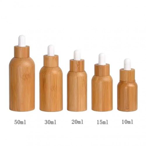 Glass Dropper Essential Oil Bottle with Bamboo Shell