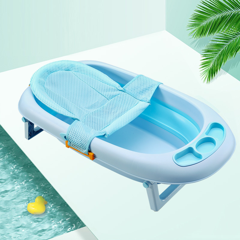 2020 Baby Tub Pad Non-Slip Bathtub Seat Support Mat Newborn Safety Bath Support Cushion Foldable Soft Pillow Suspension Mat