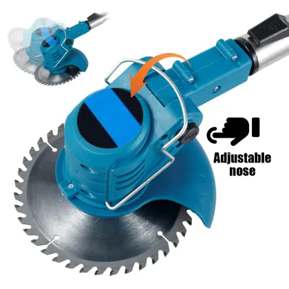 Cordless 20V Grass Trimmer with Telescopic Handle: Battery Operated Power String Trimmer for Lawn Maintenance