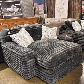 WESOME Hot Sale Vacuum Compression Corduroy Sofa Set