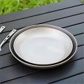 Ultralight Titanium Plate Portable Dinner Dish for Camping