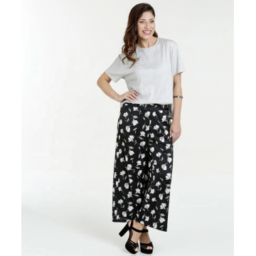 Pantalones de corte slim con cintura alta y elegante para mujer