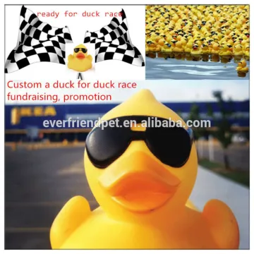 High Quality custom rubber duck with sunglasses for promotional