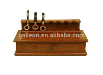 Pipe Stand Furniture with tobacco drawer for 7 Pipe Stand