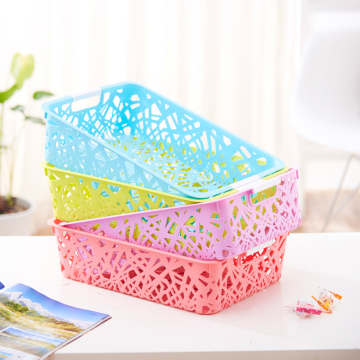 Colorful plastic laundry shopping storage basket plastic basket
