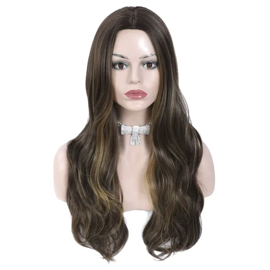 X-TRESS Wholesale 24 Inch Curly Silky Synthetic Hair Wigs With Baby Hair Cuticle Aligned Virgin Brazilian Hair Wigs Black Women