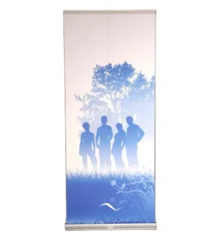 Adjustable Aluminum Roll Up Banner Stand - 80x200cm Vinyl Print for Outdoor Use