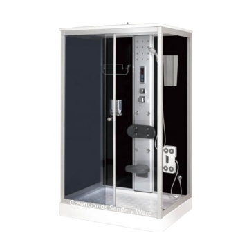 Multifunctional 2-Person Tempered Glass Sauna and Steam Shower Room for Garden