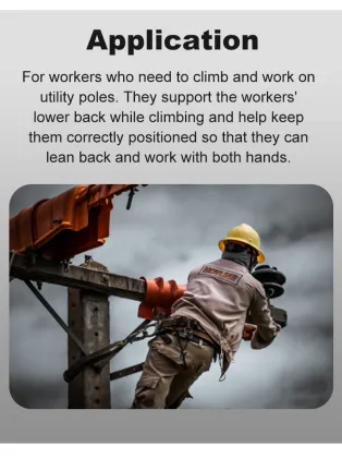 Lineman Cowhide Safety Harness Climbing Belt