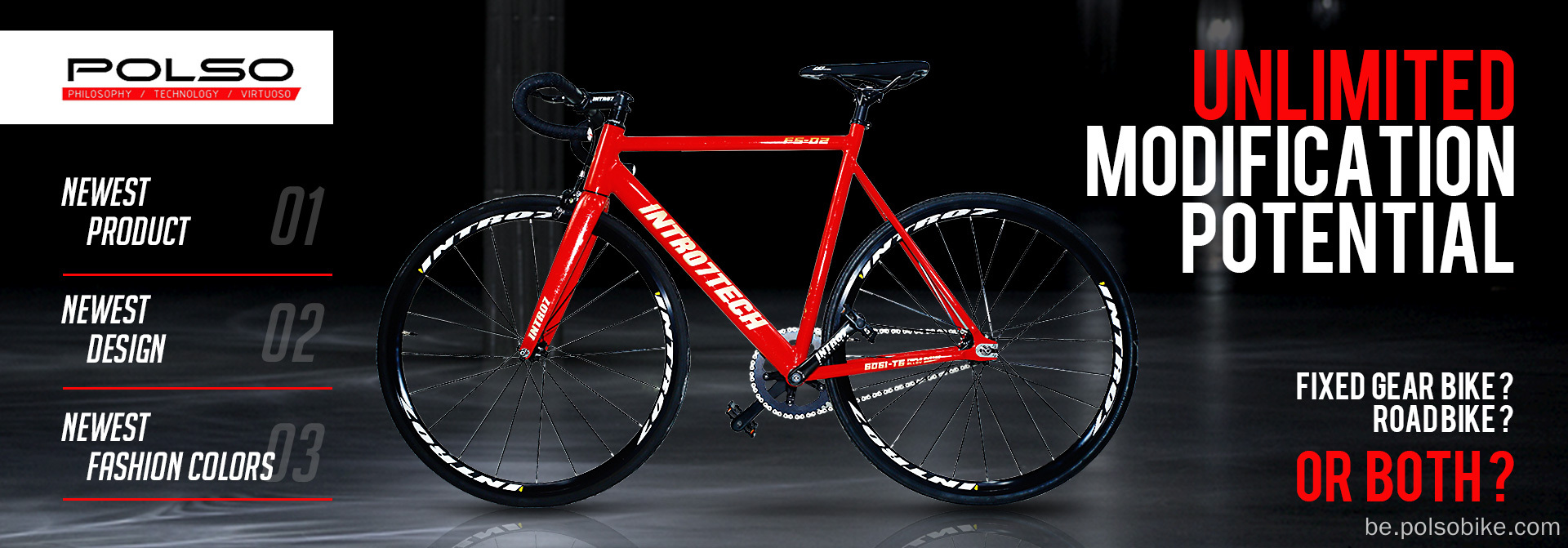 Адна хуткасць ровара Hi-Ten-Stel з фіксаванай перадачай ровара