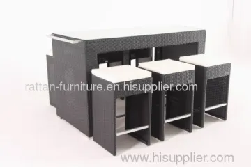 Rattan Outdoor Furniture Wicker Bar Set 