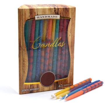 100% Pure Colored Beeswax Hanukkah Candles