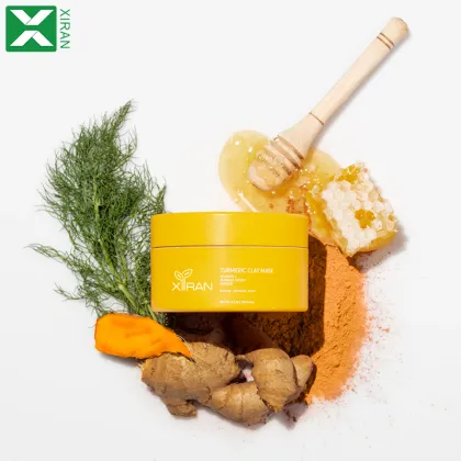 Organic Turmeric Clay Mask for Skin Brightening, Acne & Blackhead Removal