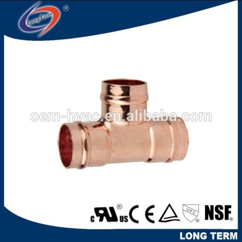 COPPER PIPE FITTING/COPPER SOLDER RING TEE FOR AIR CONDITIONING OR REFRIGERATION