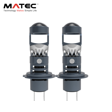 Mini H4 LED Projector Headlight Lens 50W/Pair 5000LM 6000K
