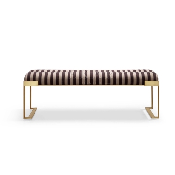 Modern Luxury Stainless Steel Leg Bed Bench Ottoman Stool