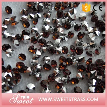 smoked topaz resin stone chaton for shoe decoration