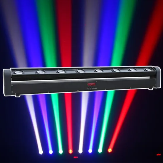 MarsLite 8x10W LED Beam Moving Head DJ Lights with Sound Control and Moving Bar