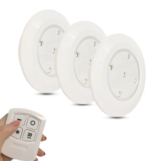 Wireless LED Closet Lights - White Wall Lamp with Touch Control and ABS Remote