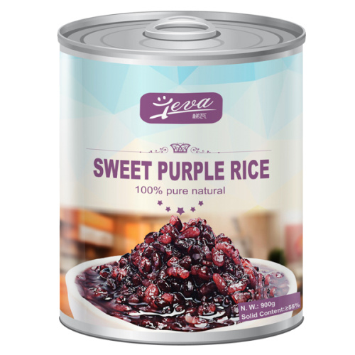 Canned Purple Rice in Syrup Sugar water brown rice Manufactory