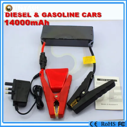 14000mah car emergency start power rechargeable battery charger car jump starter