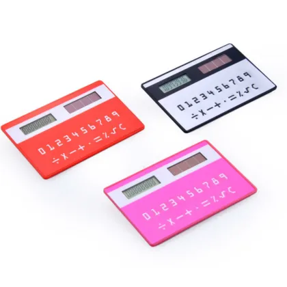 8 Digits Mini Credit Card with Solar Panel