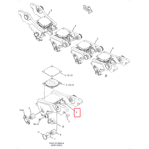 BOGIE-MINOR 7T-5420/7T5420 is applicable to models such as D9T, 9SU, and 59N