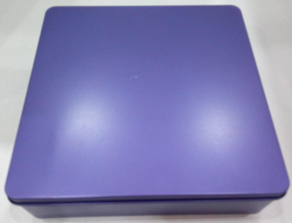 Purple Square Cookie Tin Box