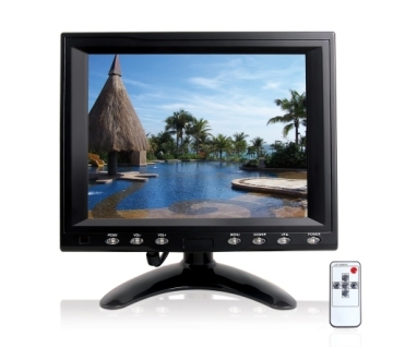 8″Professional Tft Lcd moniteur pour véhicule antivol, vga, rca entrée vidéo, bnc, 800 * 600/1024 * 768