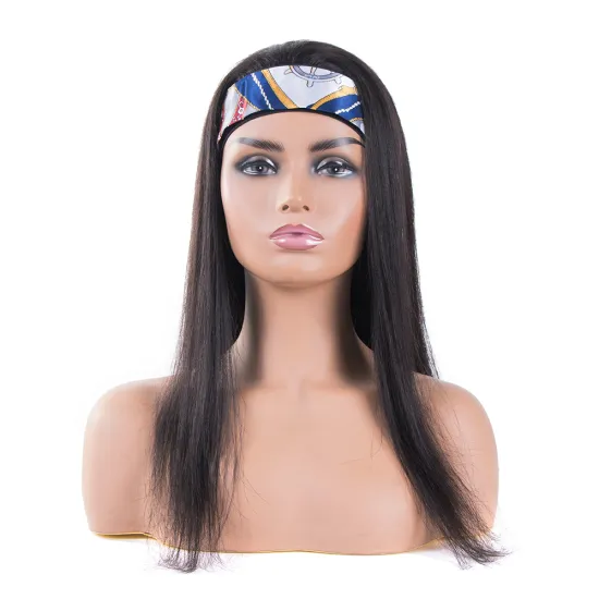 Megalook Machine Made No Lace  Headband  Brazilian Natural Human Hair Wigs