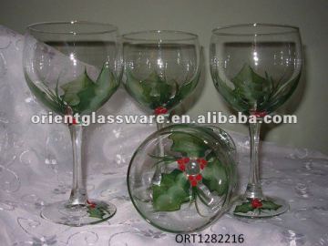 Hand painted goblet/fantastic design wine glass