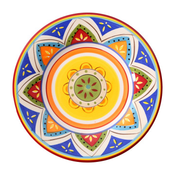 Colorful Pattern Ceramic Plates for Kitchen and Restaurant