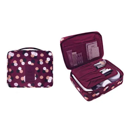 Multifunction Waterproof Portable Wash Bag - Black Cosmetics Travel Bag for Men