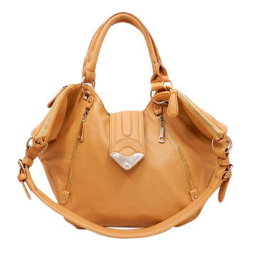 Fashionable Ladies' Synthetic Leather Handbag for 2014 Spring, Made of PU Material with SGS Mark