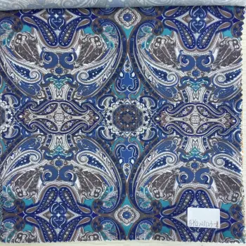 Paisley Blue Printed Lining