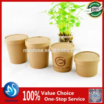 Brown kraft paper soup cup
