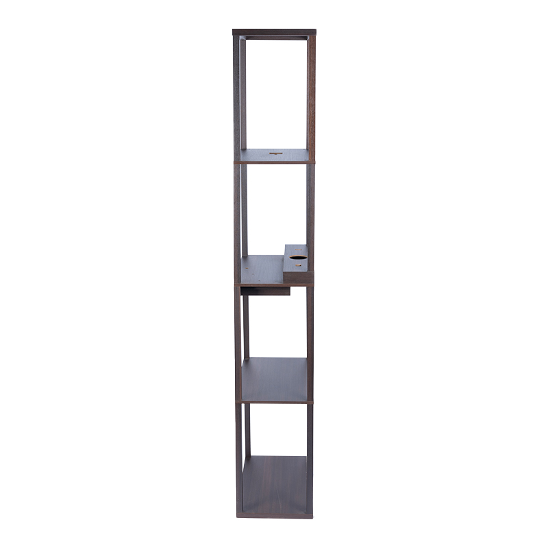 Four-Layer Large Floor Lamp Wooden Frame With Power Box