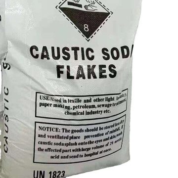 Flocos de soda cáustica branca de grau industrial 99%